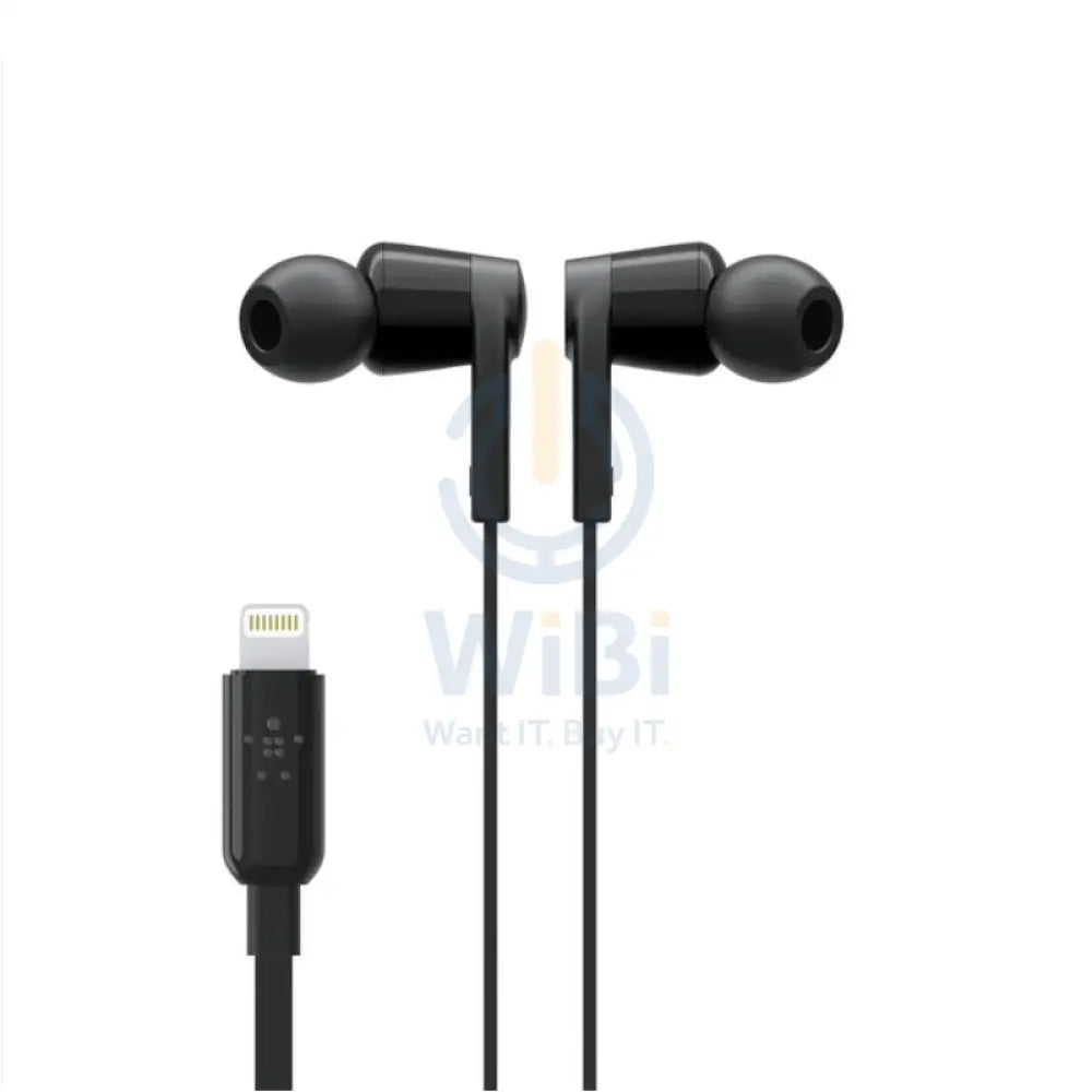 Belkin SoundForm Wired Earphone with Lightning Connector - Black Accessories > Audio > Headphones