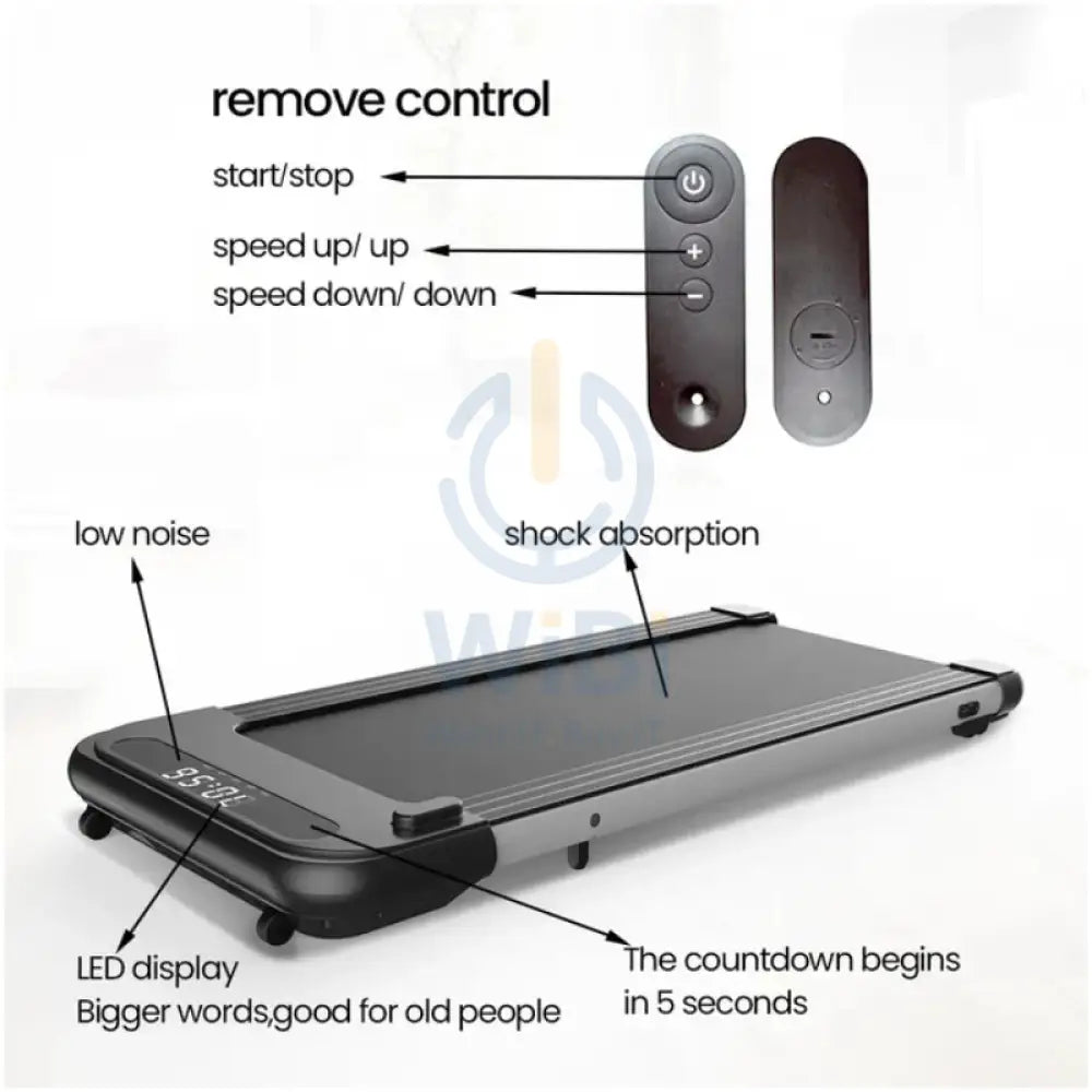 Black Bull Walking Pad Foldable Treadmill - Black Accessories > Smart Devices
