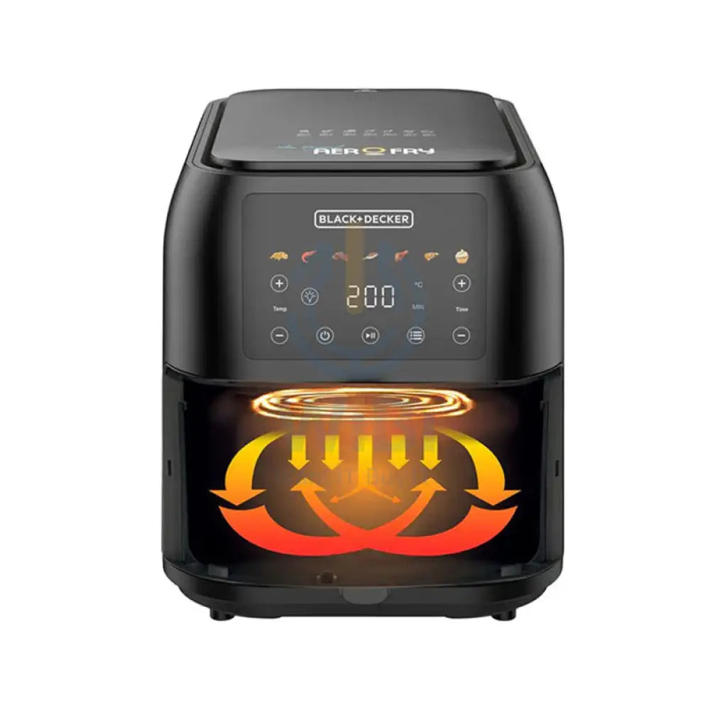 Black + Decker SAF80W Slim Digital Air Fryer With Window Accessories > Smart Devices
