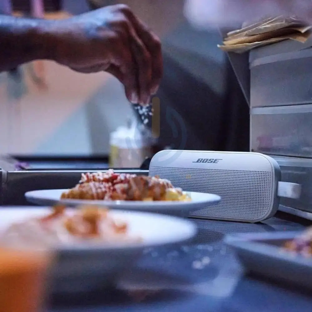 Bose SoundLink فليكس - 20 واط / بلوتوث / يو اس بي / ستيريو - أبيض دخان اكسسوارات > الصوت > سماعات