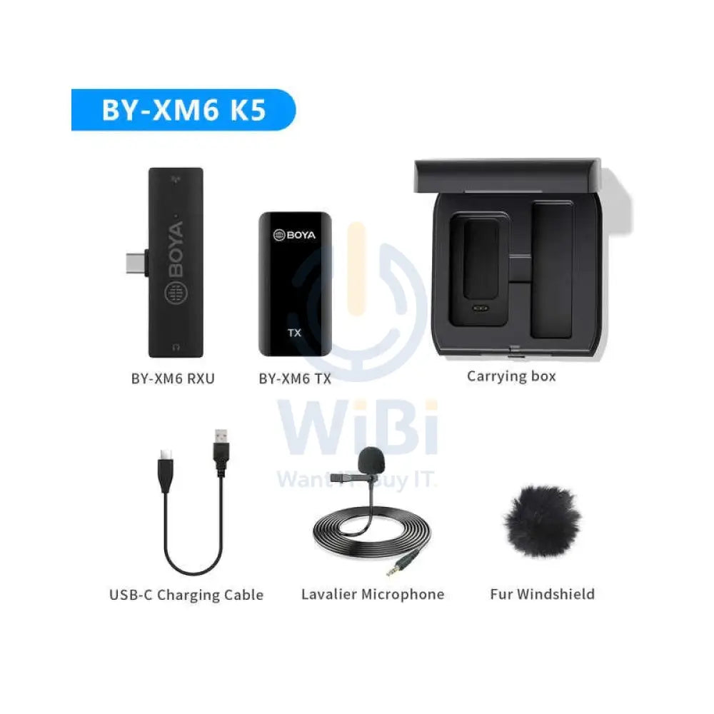 BOYA 2.4GHz Wireless Microphone for mobile device like PC smartphone tablet (1transmitter + 1receiver with Type-C jack)