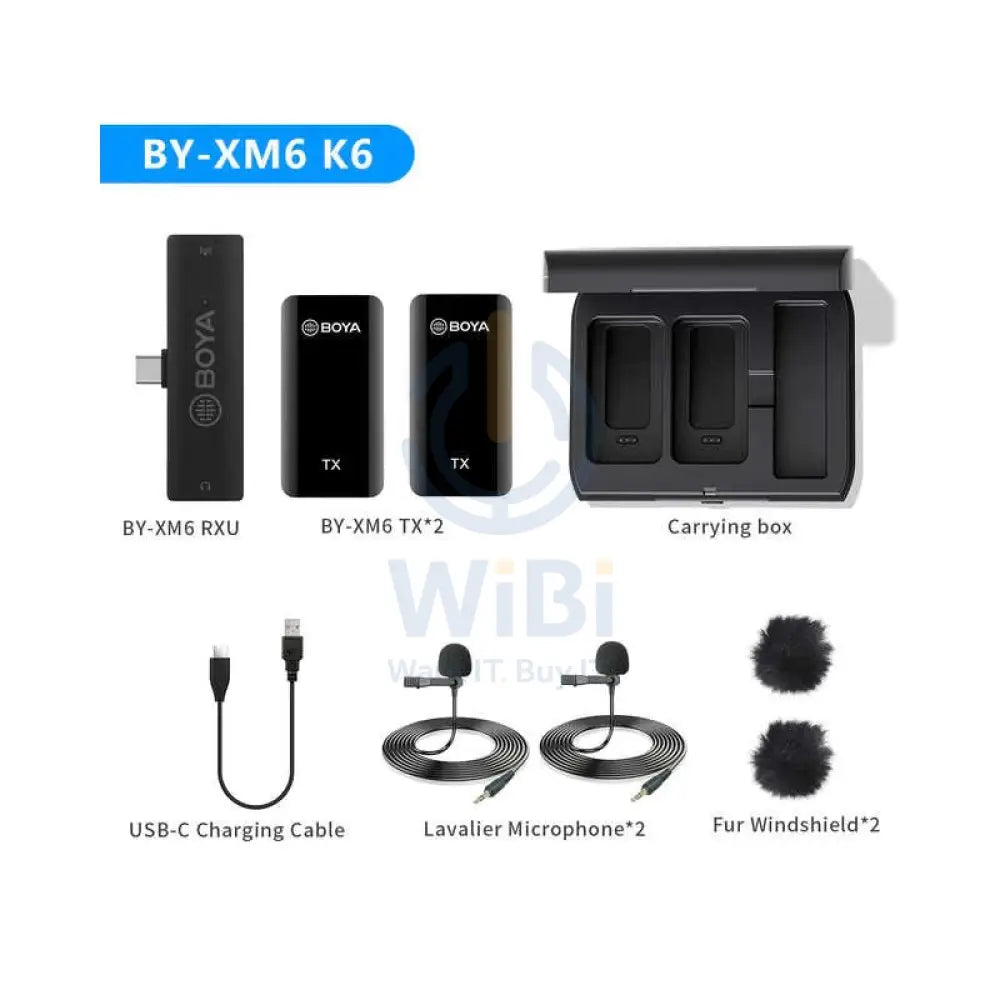BOYA 2.4GHz Wireless Microphone for mobile device like PC smartphone tablet (1transmitter + 1receiver with Type-C jack)
