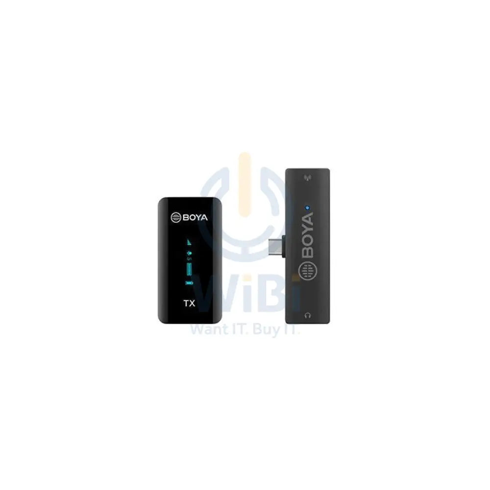 BOYA 2.4GHz Wireless Microphone for mobile device like smartphone PC tablet (1transmitter + 1receiver with Type-C jack)
