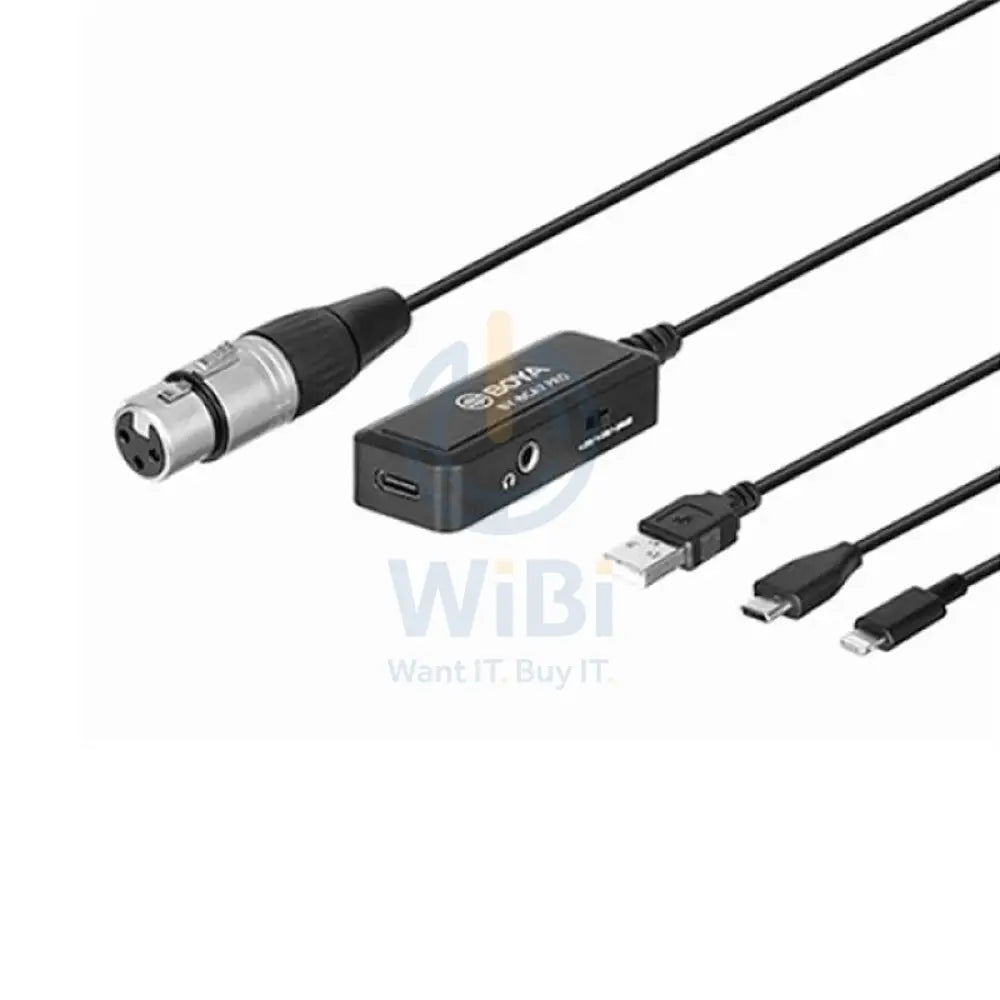 Boya BY-BCA7 PRO Cable With XLR Preamplifier - 6M / XLR / Lighting / USB / Type-C - Black Accessories > Audio >