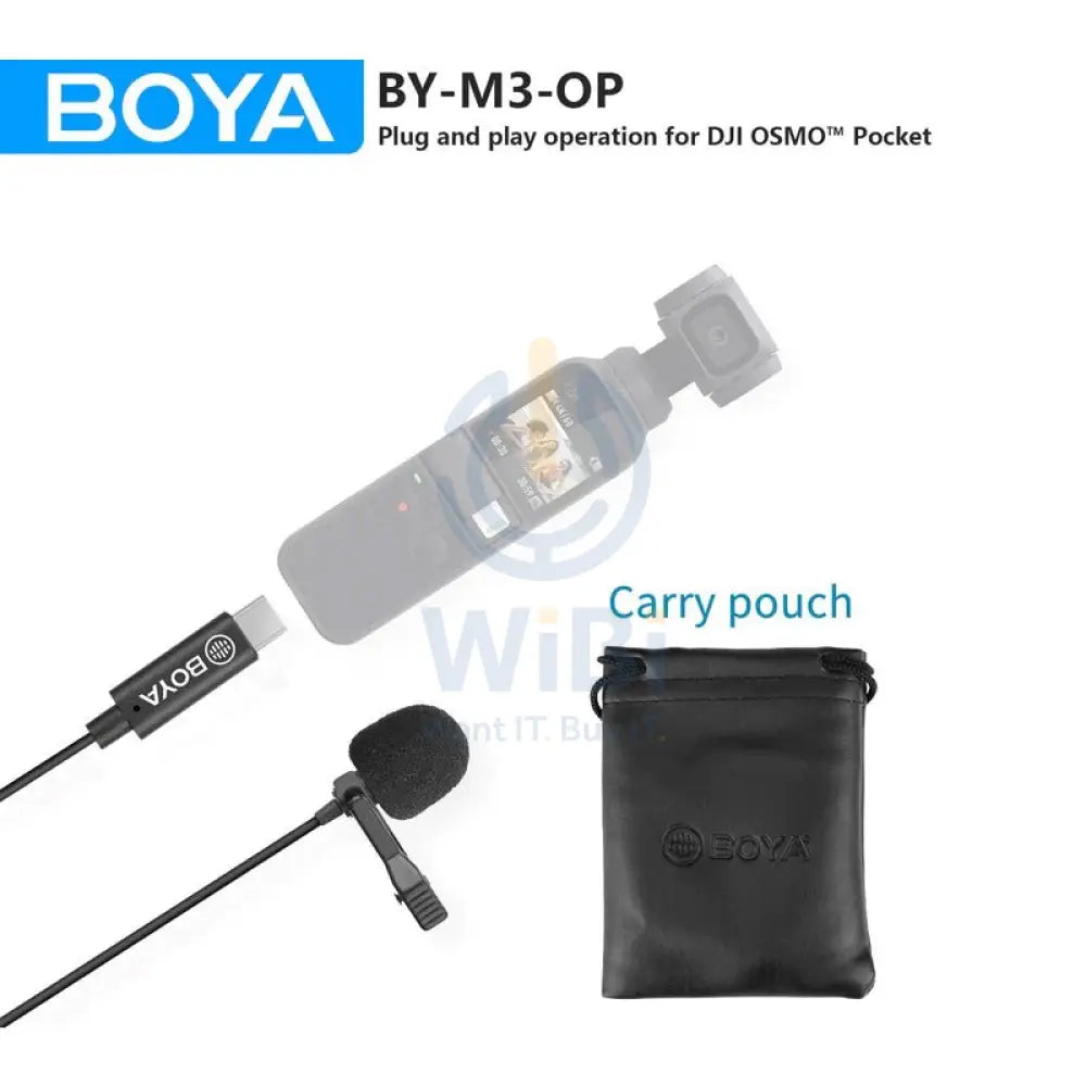 BOYA BY-M3-OP ميكروفون لافالير مخصص ميكروفون DJI OSMO POCKET V1 V2 - أسود اكسسوارات > الصوت > ميكروفون