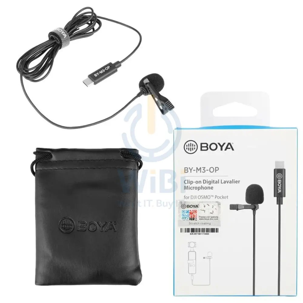 BOYA BY-M3-OP ميكروفون لافالير مخصص ميكروفون DJI OSMO POCKET V1 V2 - أسود اكسسوارات > الصوت > ميكروفون
