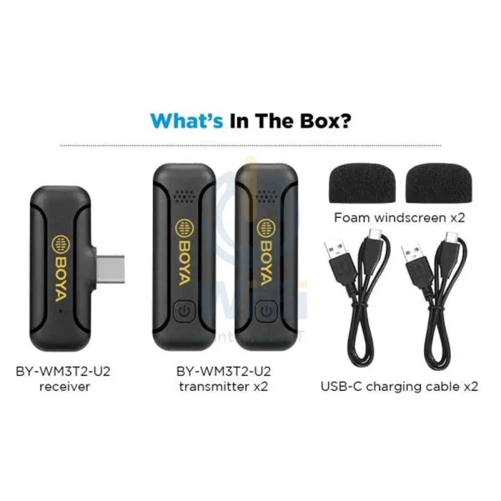BOYA Mini Wireless Microphone - 2.4GHz / Type-C - Black Accessories > Audio > Microphone