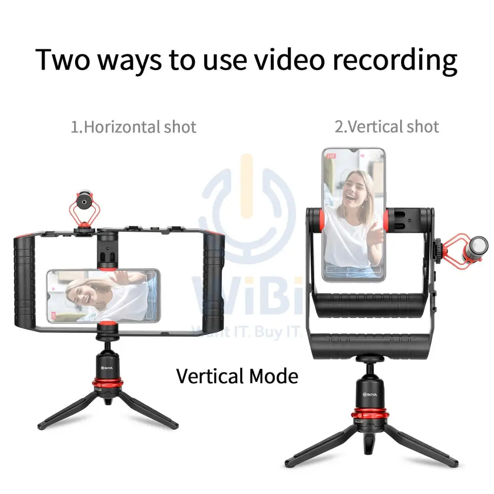 BOYA Vlog kit - Black Accessories > Mobiles & Tablets > Mobiles > Mobile Holder / Stands