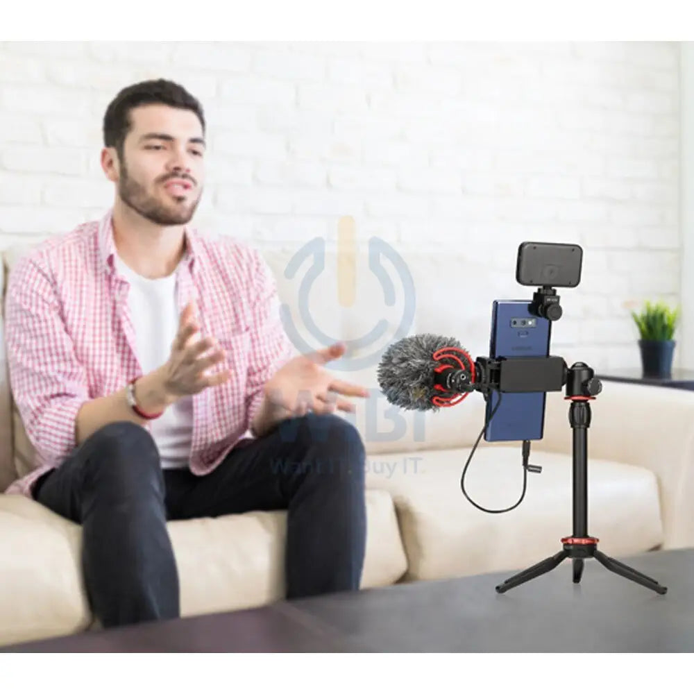 BOYA vlogger kit plus (BY-T1/BY-C12/BY-MM1 + ) - Black Accessories > Mobiles & Tablets > Mobiles > Mobile Holder