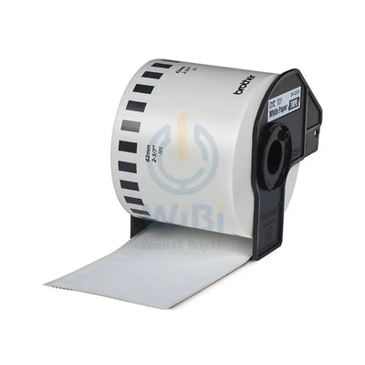 Brother DK-22205 Continuous Length Paper Tape - 62mm / Black on White Accessories > Printers & Scanners > Printers >