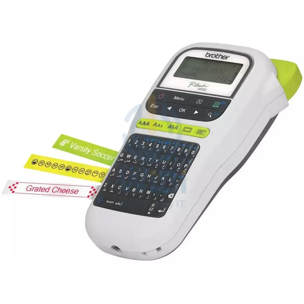 براذر PT-H110 ملصق طابعة PT-H110 ملصق طابعة - 180 نقطة في البوصة / 20 مم / أبيض الطابعات والماسحات الضوئية > طابعات