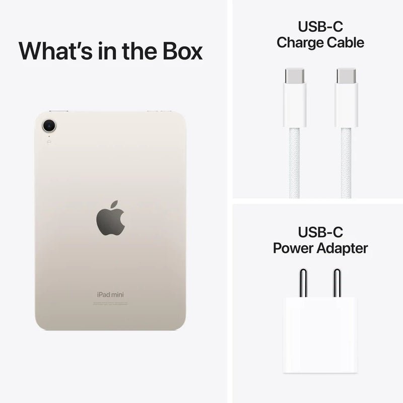 ابل ايباد ميني A17 برو (2024) / 8.3 بوصة / 512 جيجابايت / واي فاي / ستارلايت هواتف تابلت