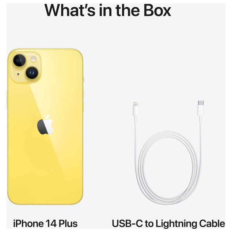 ابل ايفون 14 بلس - 128 جيجابايت / أصفر / 5جي / 6.7'' هواتف تابلت > هواتف