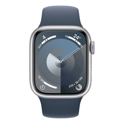 Apple Watch Series 9 with Sport Band - LTPO OLED / 64GB / 41mm / Medium/Large / Bluetooth / Wi-Fi / Storm Blue Smart