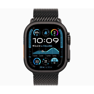Apple Watch Ultra 2 (2024) - LTPO OLED / 64GB / 49mm / Bluetooth / Wi-Fi / Cellular / Titanium Black Milanese Loop