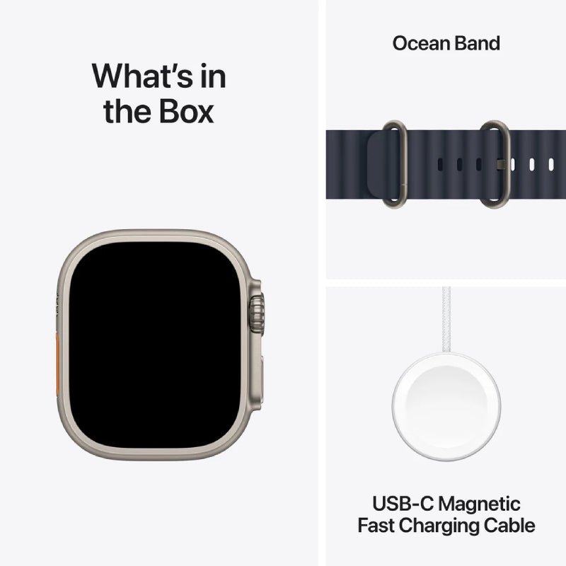 Apple Watch Ultra 2 (2024) - LTPO OLED / 64GB / 49mm / Bluetooth / Wi-Fi / Cellular / Titanium Navy Ocean Band Smart
