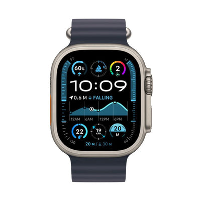 Apple Watch Ultra 2 (2024) - LTPO OLED / 64GB / 49mm / Bluetooth / Wi-Fi / Cellular / Titanium Navy Ocean Band Smart