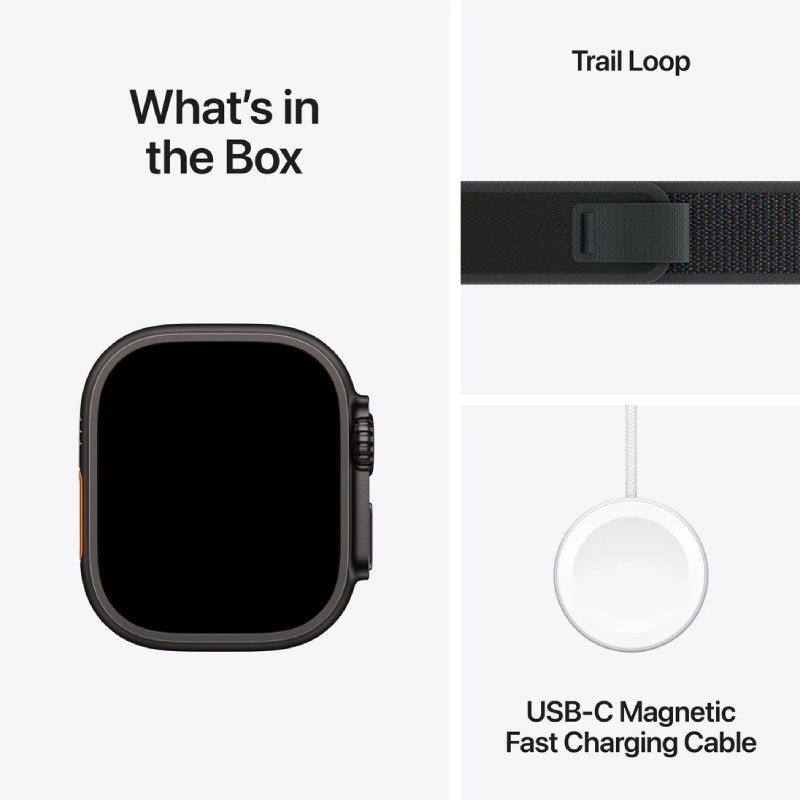 Apple Watch Ultra 2 (2024) - LTPO OLED / 64GB / 49mm / Small/Medium / Bluetooth / Wi-Fi / Cellular / Titanium Black