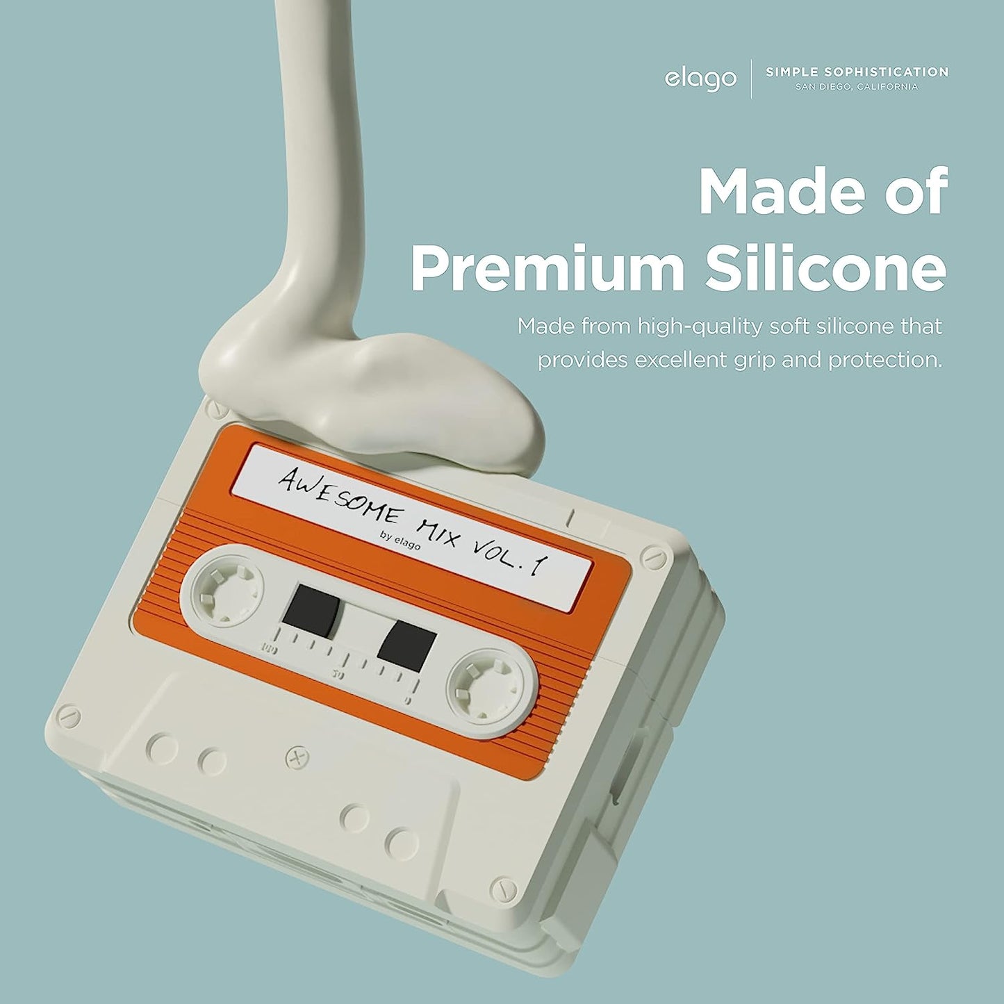 Elago Cassette Tape Case - Apple AirPods Pro 2 / White Accessories > Mobiles & Tablets