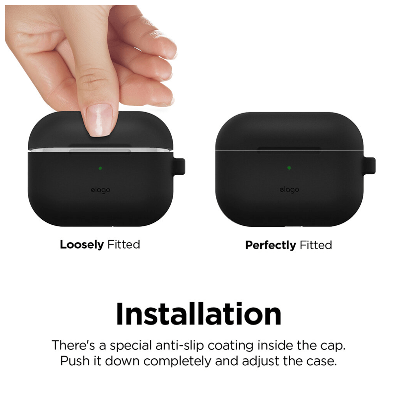 إلاجو ايربودز برو حافظة معلقة - أسود اكسسوارات > هواتف تابلت > هواتف > شاشة واقيات وأغطية