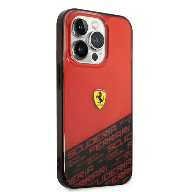 FERRARI iPhone 14 Pro PC/TPU IML CASE BOTTOM SCUDERIA ALLOVER PRINT - Red Accessories > Mobiles & Tablets > Mobiles