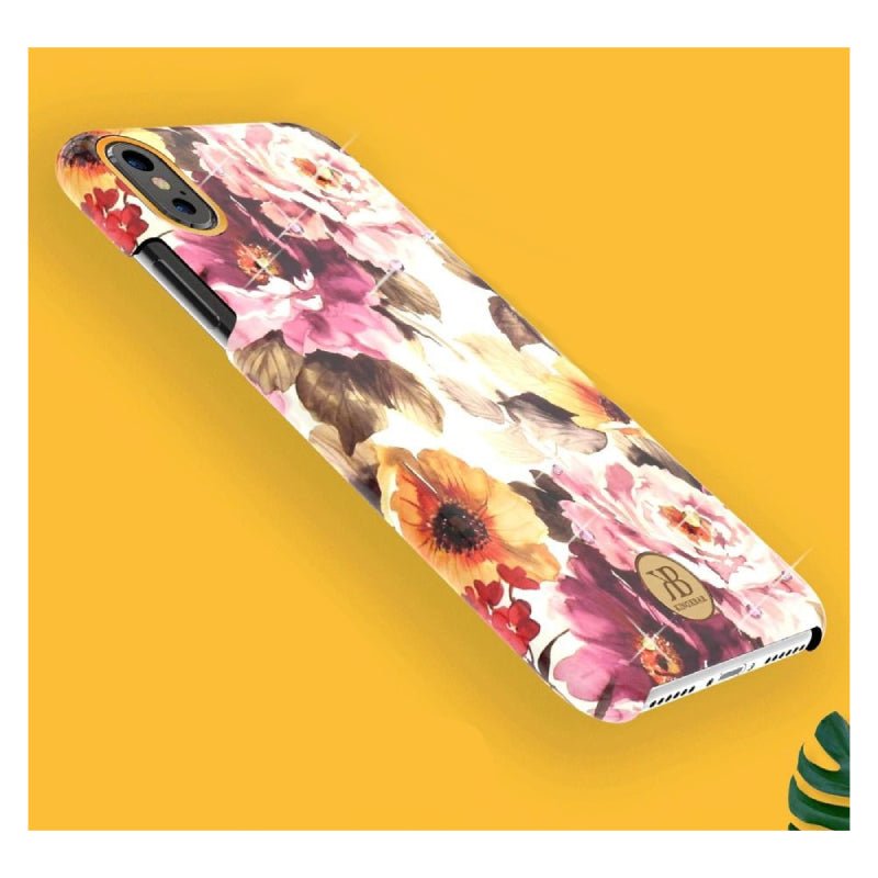Kingxbar Swarovski Hard PC Case - Apple iPhone Xs Max / Floral Pink Accessories > Mobiles & Tablets > Mobiles > Covers
