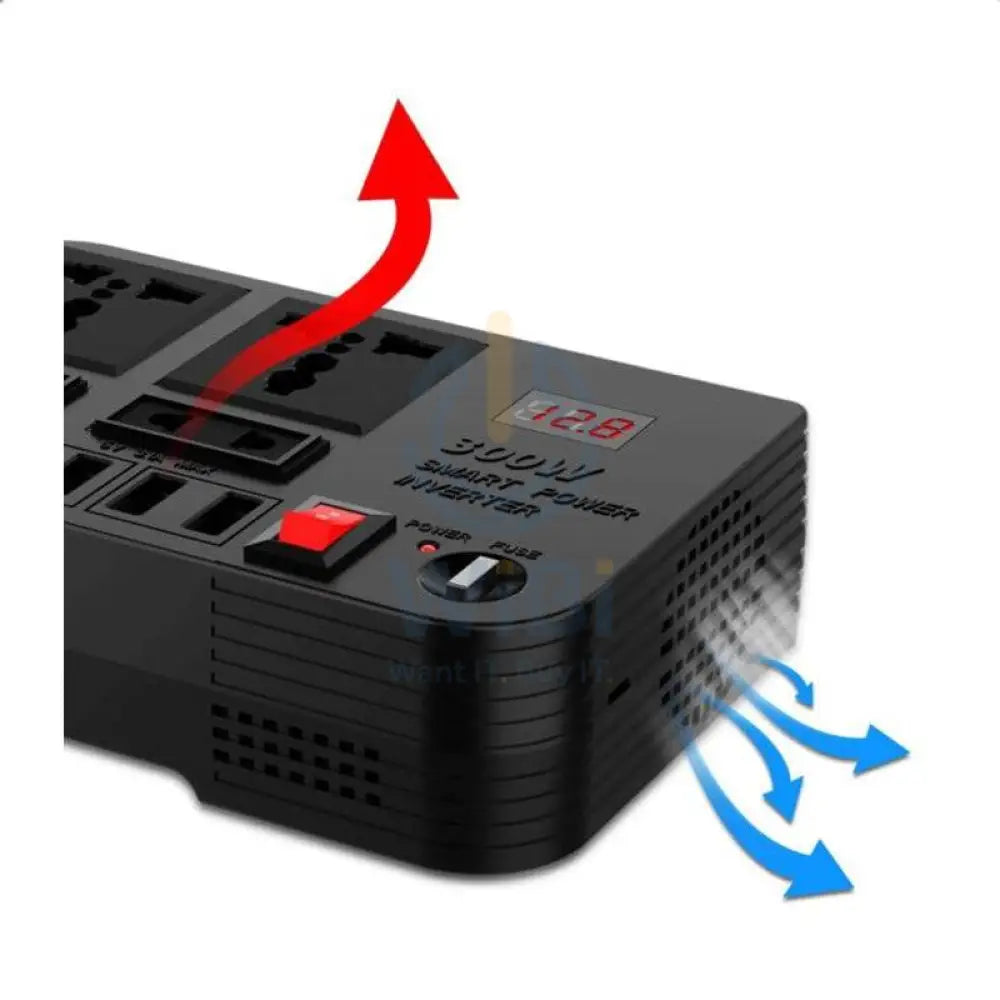 Car Power Inverter - 300W / USB / Black