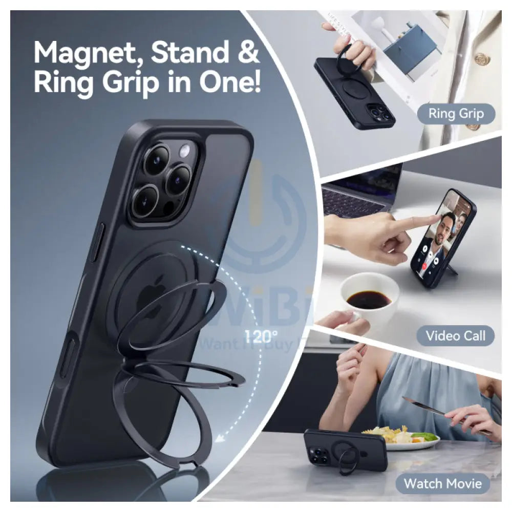 CASEKOO Magnetic Case For Apple iPhone 16 Pro Max - Black Accessories > Mobiles & Tablets > Mobiles > Covers & Cases