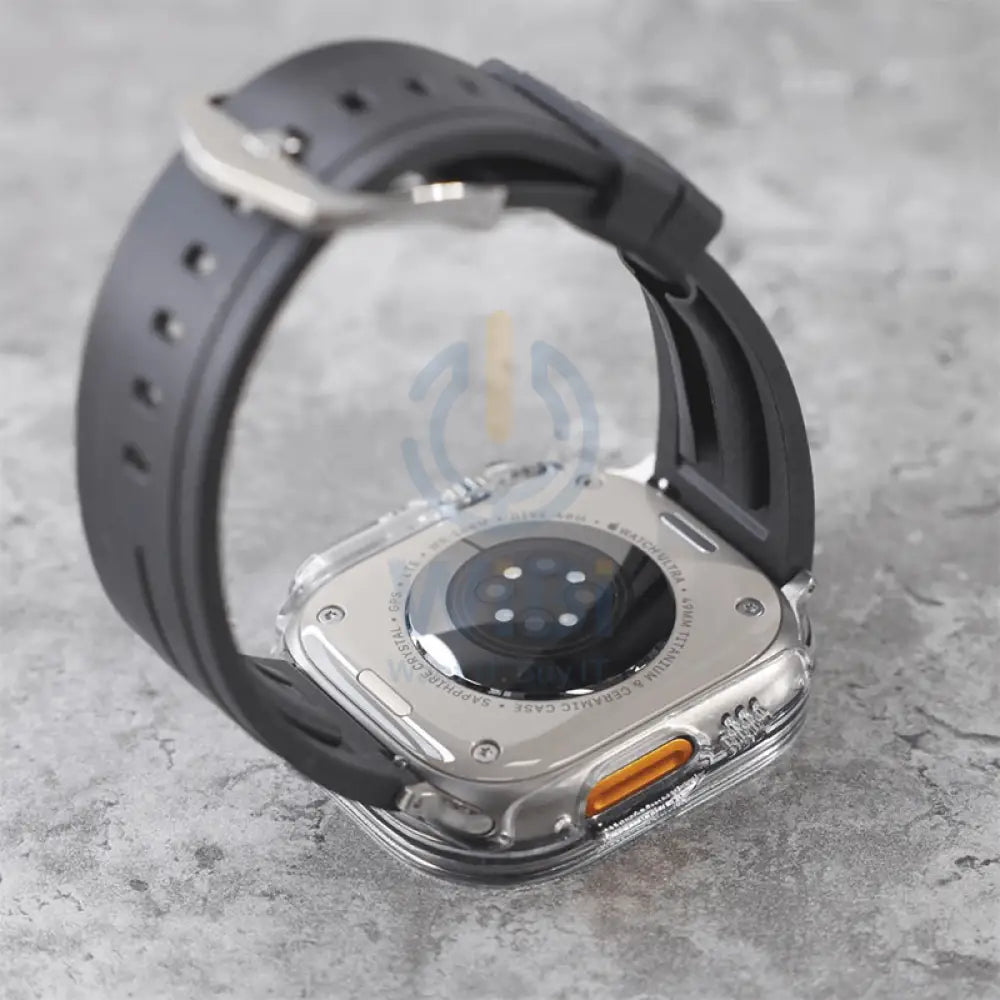 Casestudi Impact Series Bumper Case With Screen Protector For Apple Watch Ultra 49 Mm - Clear Accessories > Mobiles &