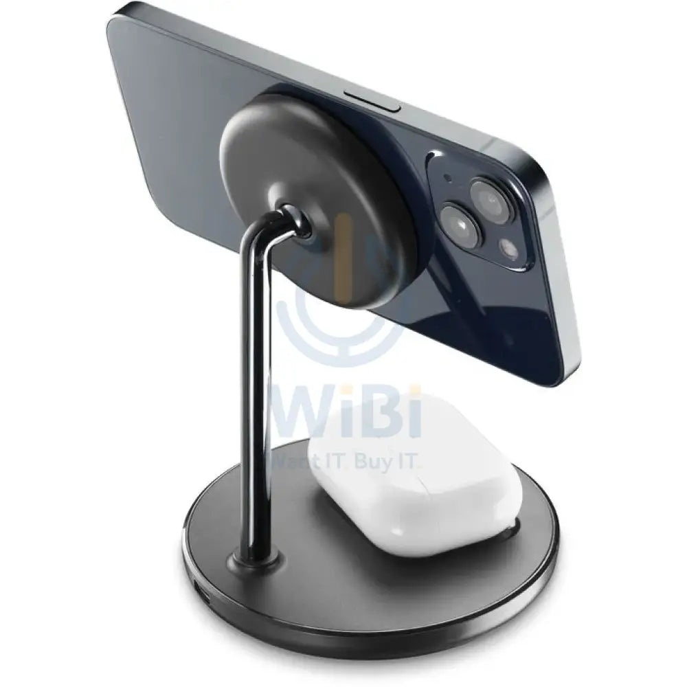 Cellularline 2in1 Wireless MagSafe Charger - Black Accessories > Power Adapters