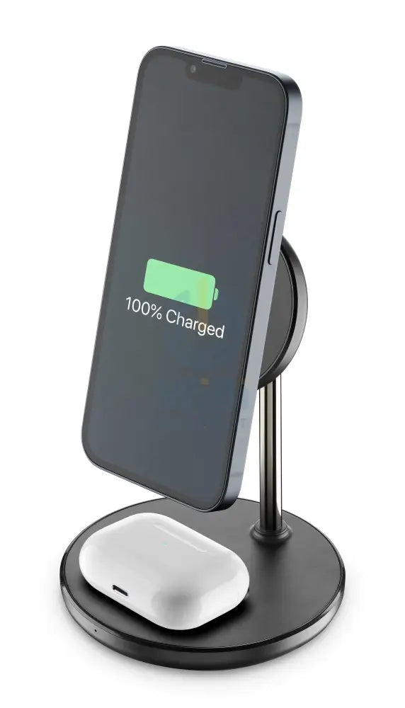 Cellularline 2in1 Wireless MagSafe Charger - Black Accessories > Power Adapters