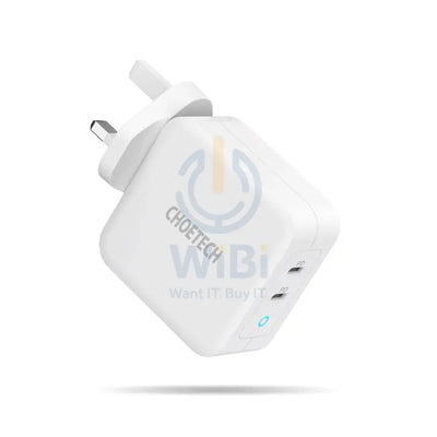 Choetech GaN Dual Port Charger - 100W / Type-C / White