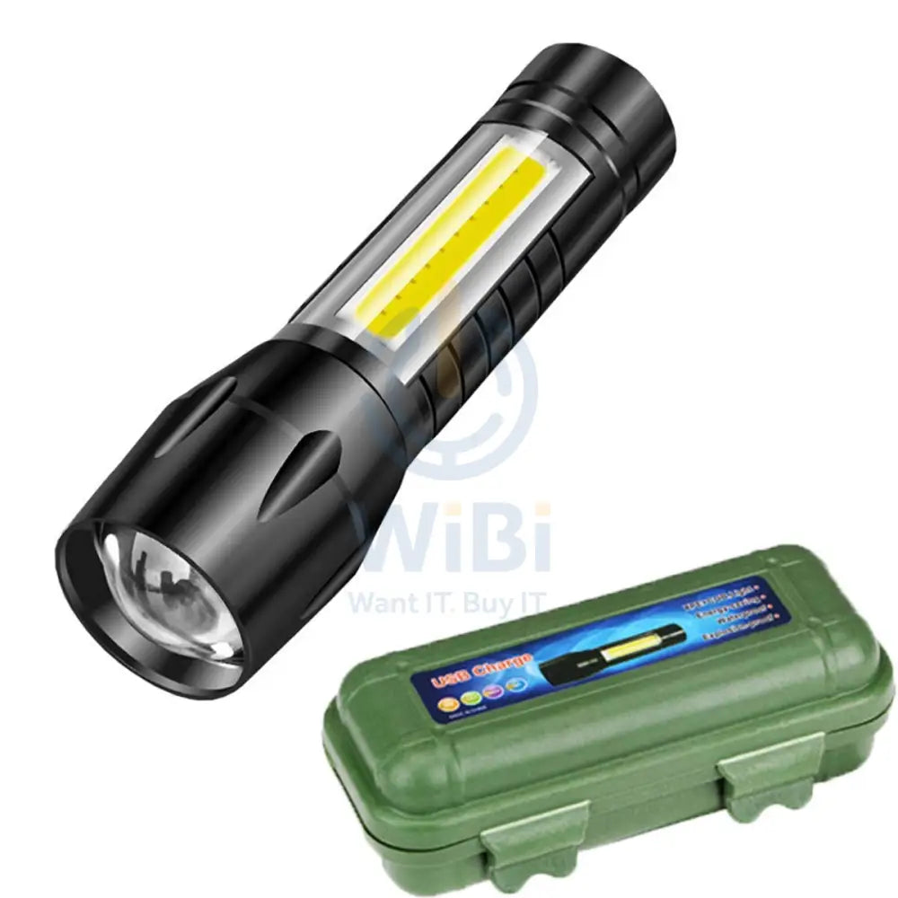 Clarity Metal Flashlight Rechargeable Torch – Black Accessories > Smart Devices