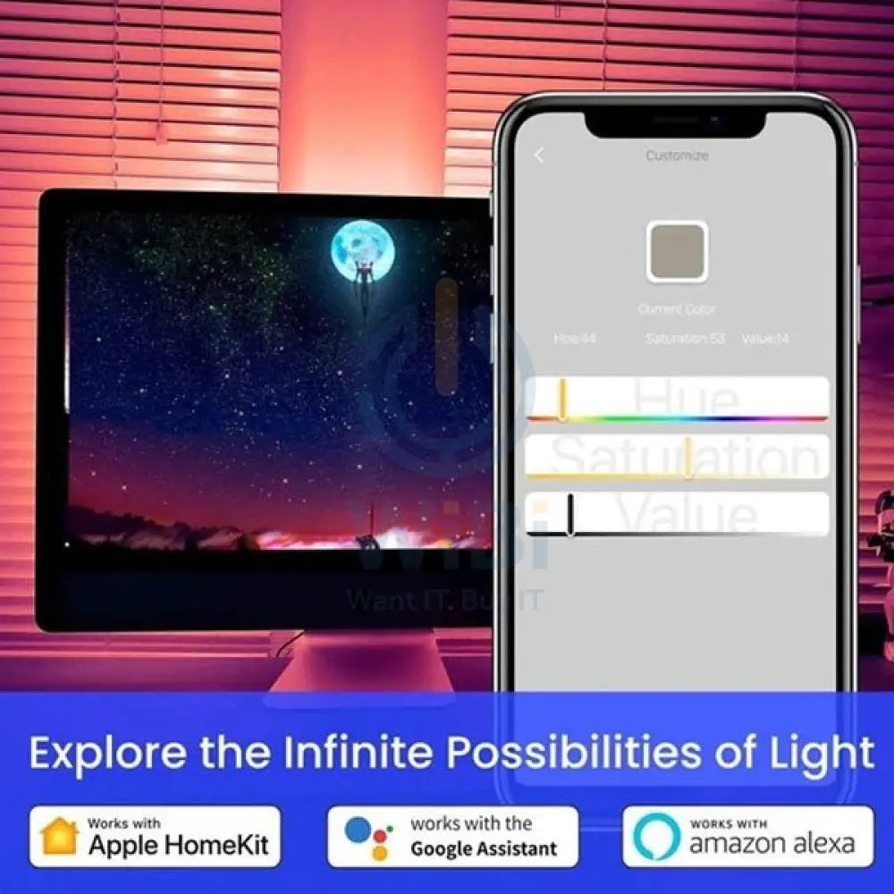 Cololight LED Strip Plus Lights 60 LED 16 Million Colors 5050 SMD LEDs with Smart WiFi App Control Easy Install Works