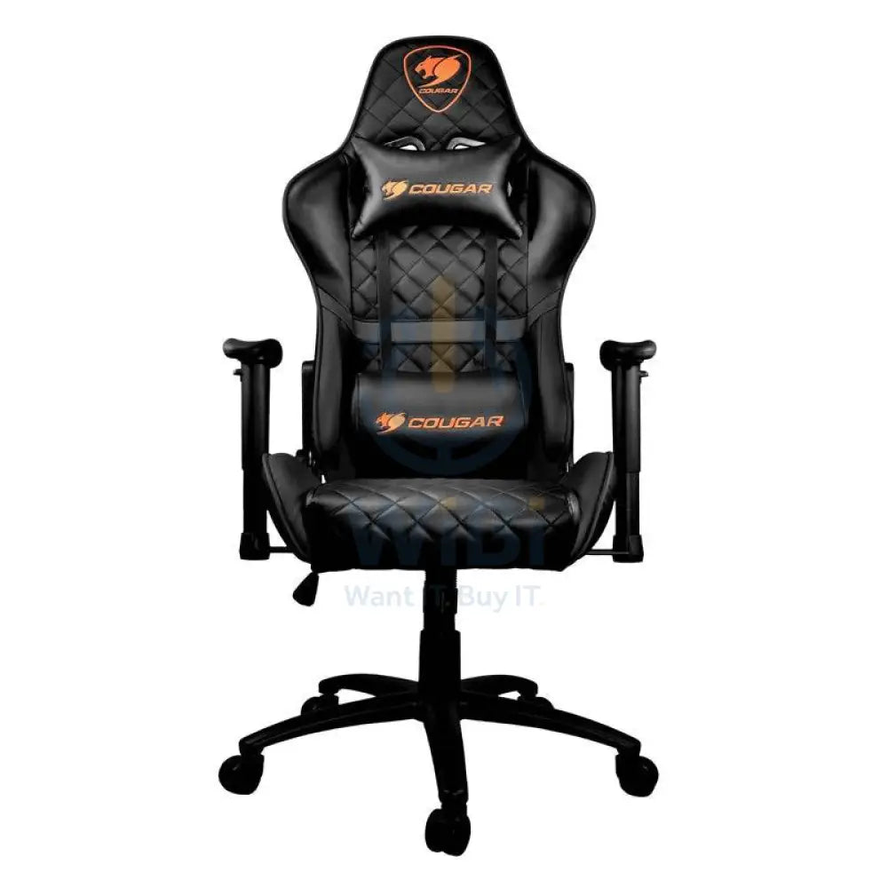 Cougar Armor One Gaming Chair - Breathable PVC Leather / 180° Reclining / Black