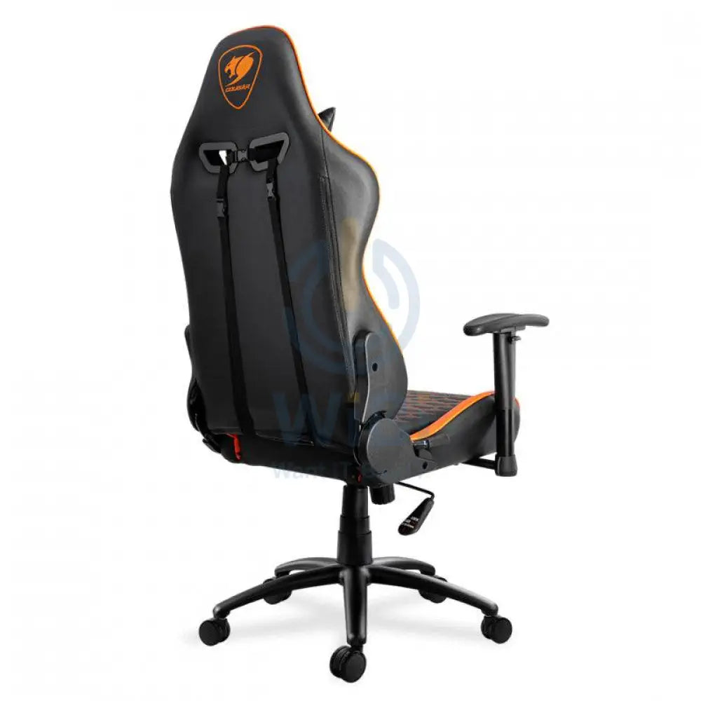 Cougar Outrider Gaming Chair - Breathable PVC Leather / 180° Reclining / Black & Orange