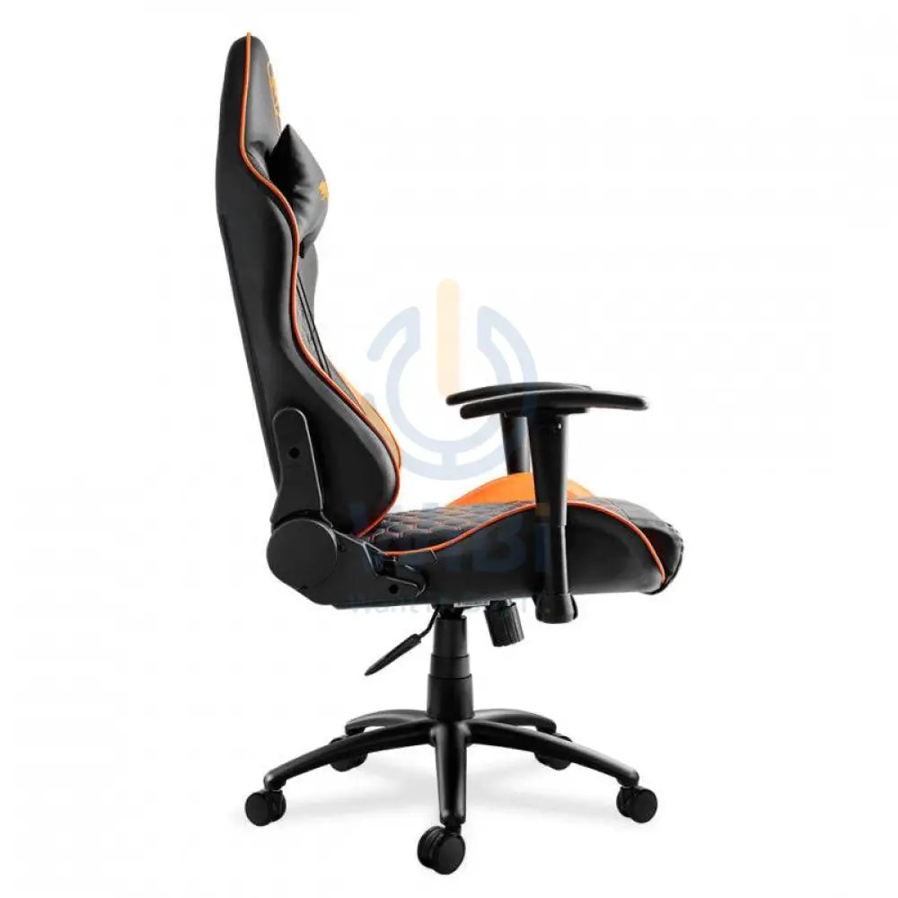 Cougar Outrider Gaming Chair - Breathable PVC Leather / 180° Reclining / Black & Orange
