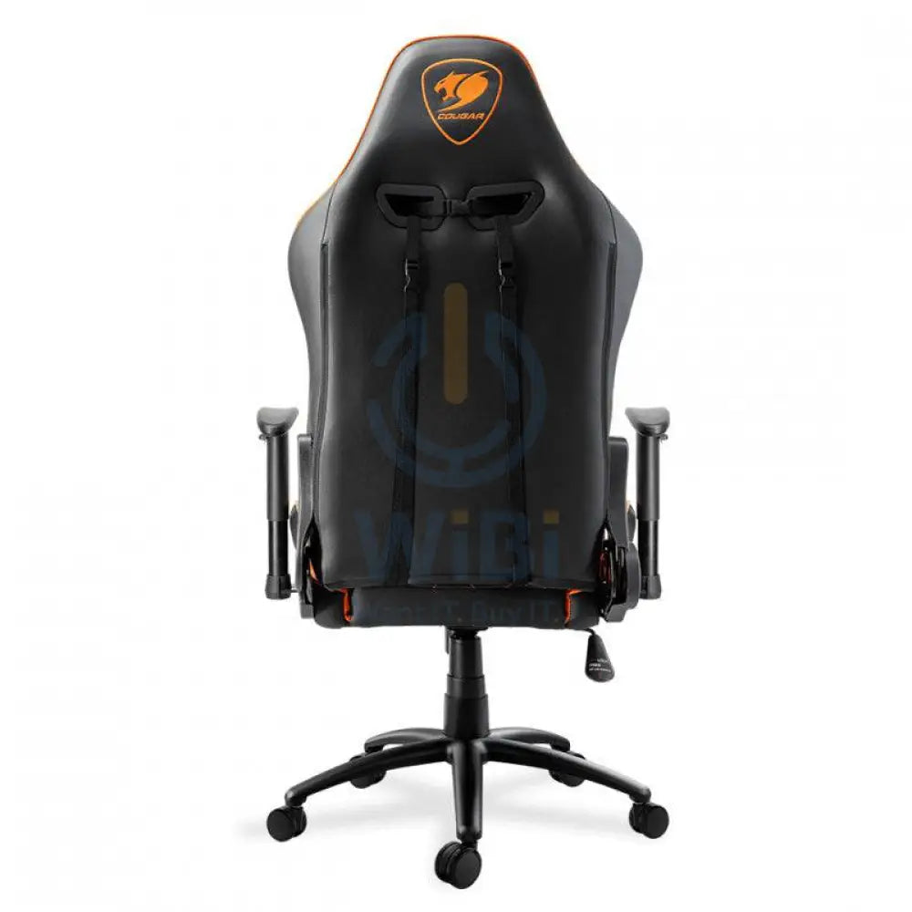 Cougar Outrider Gaming Chair - Breathable PVC Leather / 180° Reclining / Black & Orange
