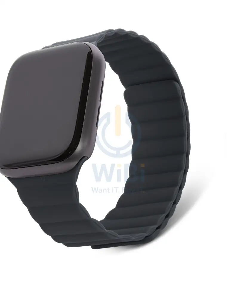 Decoded Apple Watch 41/40/38mm Series 1-8- SE Silicone Magnet Traction Lite Strap - Charcoal Accessories > Smart Watches