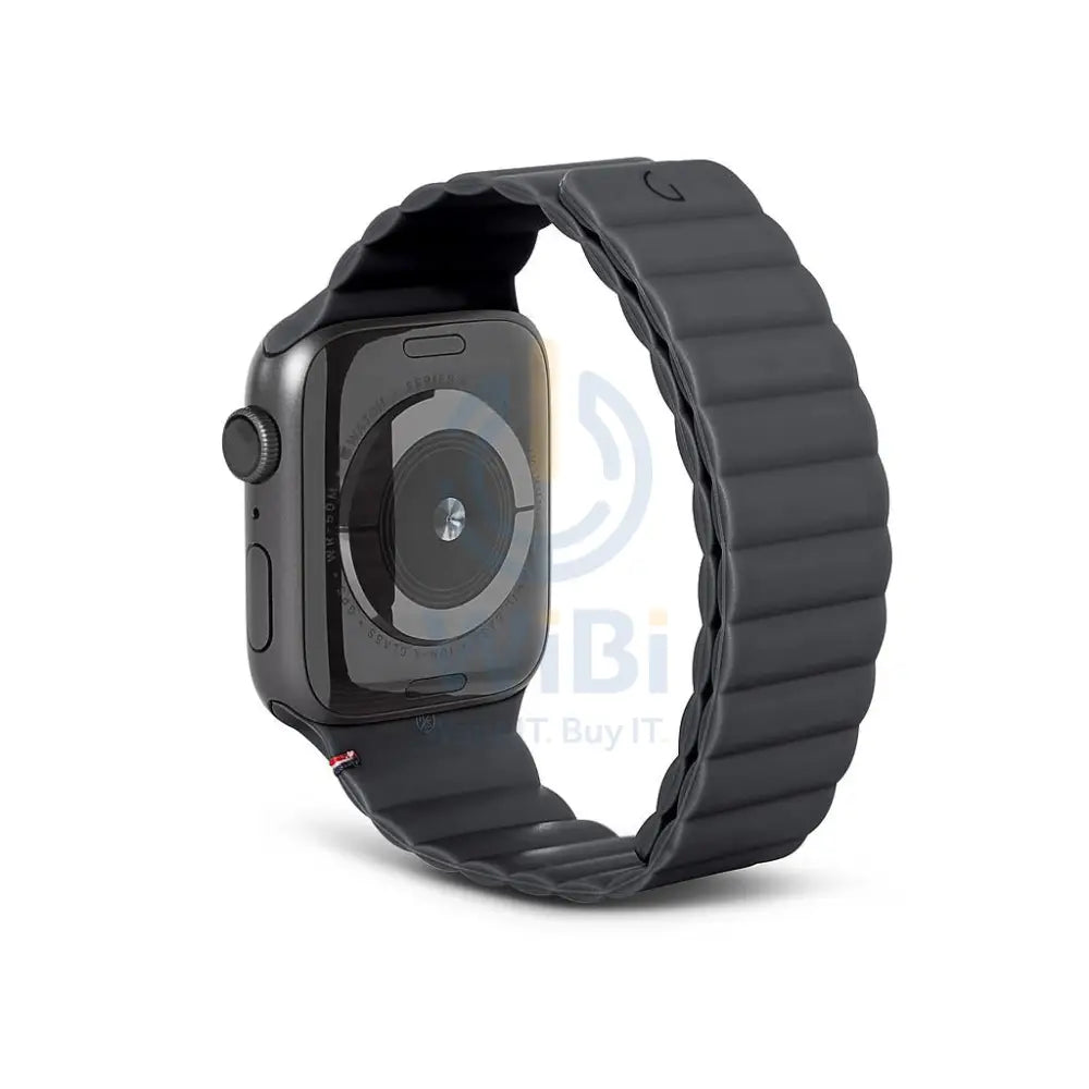 Decoded Apple Watch 41/40/38mm Series 1-8- SE Silicone Magnet Traction Lite Strap - Charcoal Accessories > Smart Watches