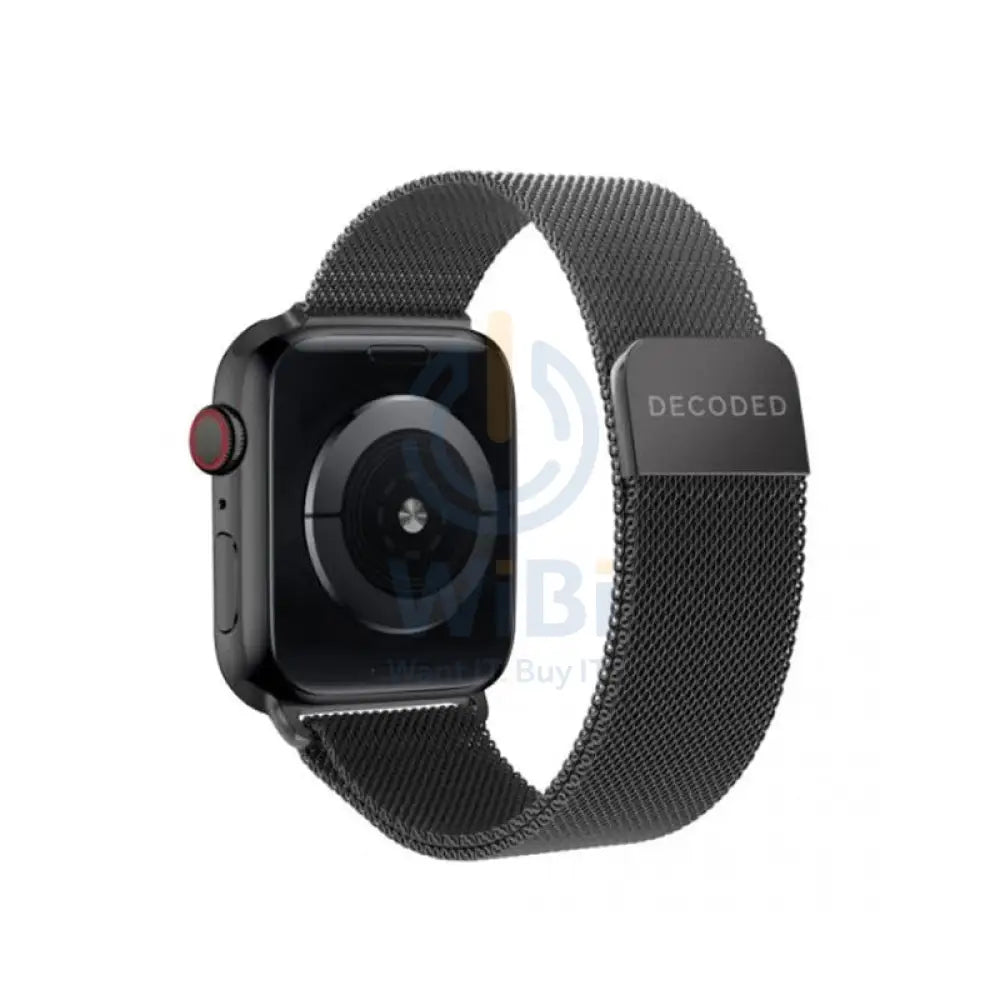 Decoded Apple watch 45mm Milan Traction Strap - Black Accessories > Smart Watches