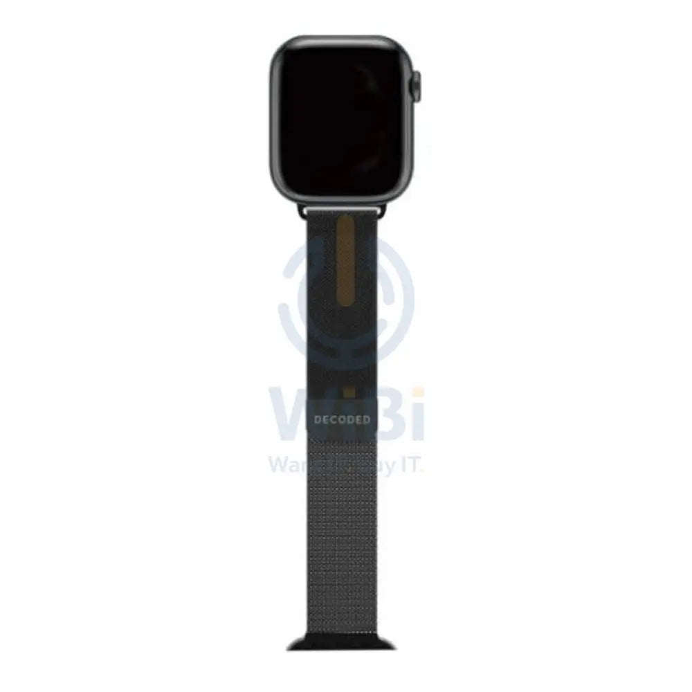 Decoded Apple watch 45mm Milan Traction Strap - Black Accessories > Smart Watches