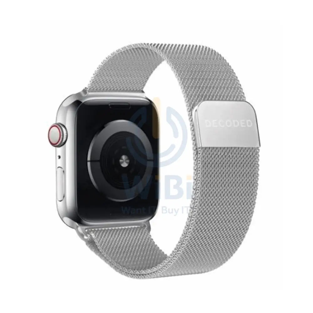 Decoded Apple watch 45mm Milan Traction Strap - Titanium Accessories > Smart Watches
