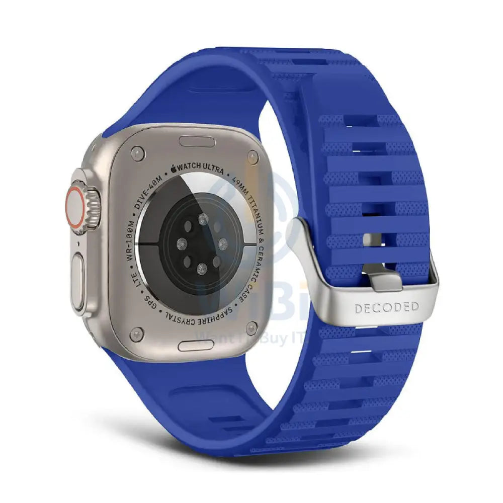 Decoded Apple Watch 49/45/44/42 mm Gen 1-10-SE-Ultra Silicone Ultra Traction Strap - Galactic Blue Accessories > Smart