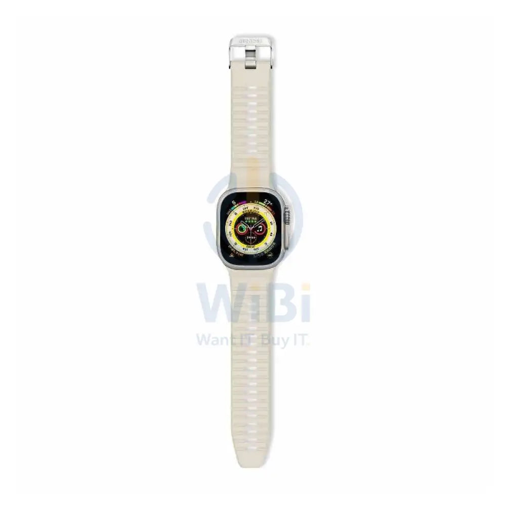 Decoded Apple Watch 49/45/44/42 mm Gen 1-10-SE-Ultra Silicone Ultra Traction Strap - White Accessories > Smart Watches
