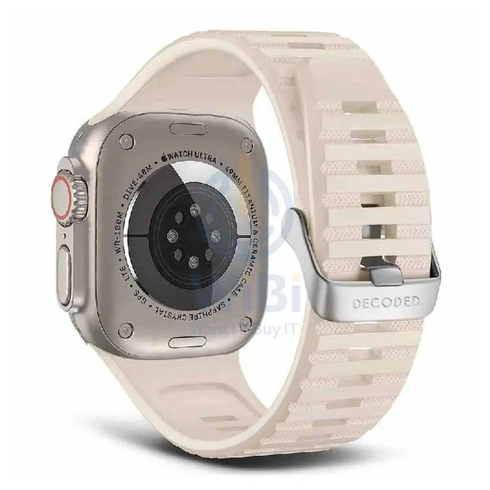 Decoded Apple Watch 49/45/44/42 mm Gen 1-10-SE-Ultra Silicone Ultra Traction Strap - White Accessories > Smart Watches