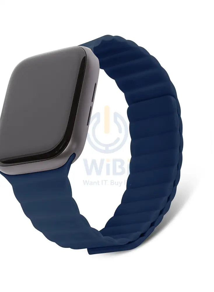 Decoded Apple Watch 49/45/44/42 mm Series 1-8/SE/Ultra Silicone Magnet Traction Strap Lite - Matte Navy Accessories >