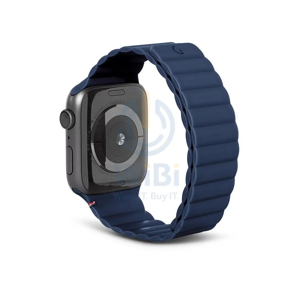 Decoded Apple Watch 49/45/44/42 mm Series 1-8/SE/Ultra Silicone Magnet Traction Strap Lite - Matte Navy Accessories >