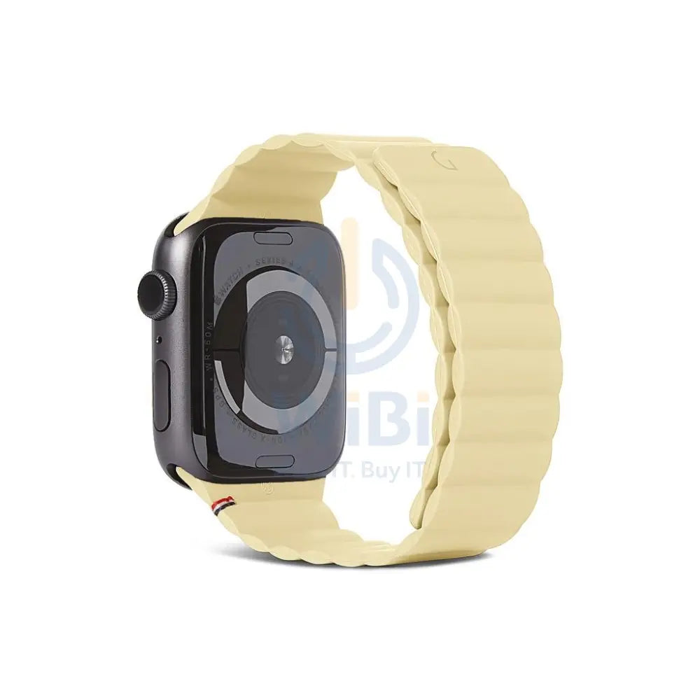 Decoded Apple Watch 49/45/44/42 mm Series 1-8/SE/Ultra Silicone Magnet Traction Strap Lite - Sweet Corn Accessories >