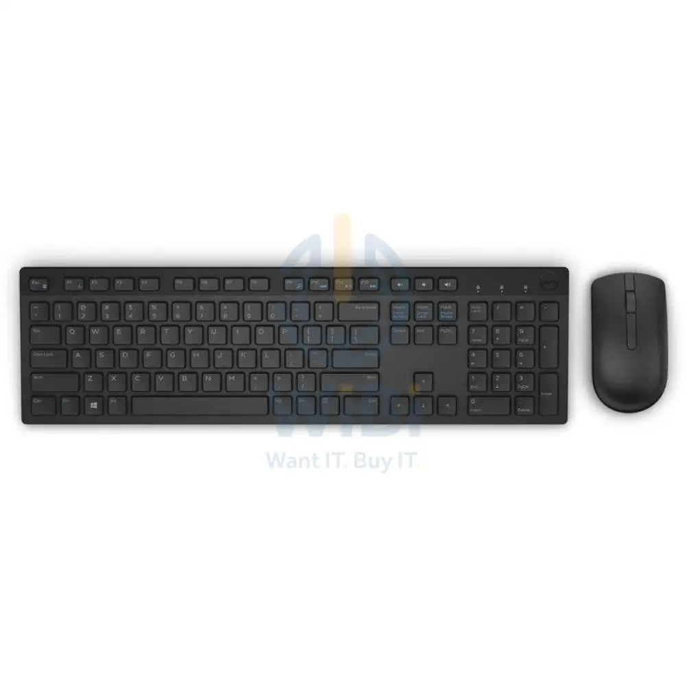 Dell KM636 Wireless Keyboard and Mouse - 2.40GHz / Up to 10m / Wireless / Black / Arabic/English Keys - Keyboard & Mouse Combo